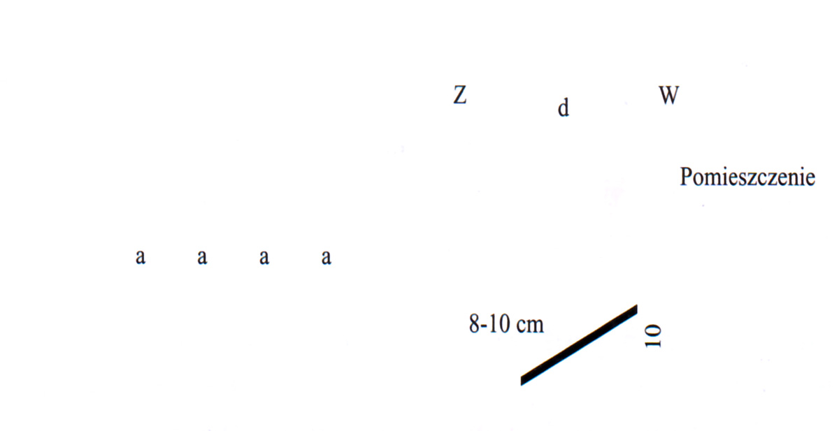 Rys. 1. Przykładowe zalecenia geometryczne dotyczące iniekcji; przekrój przez ścianę zewnętrzną.