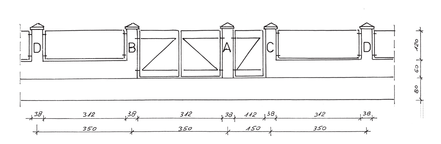 Rys. 1 Geometria ogrodzenia